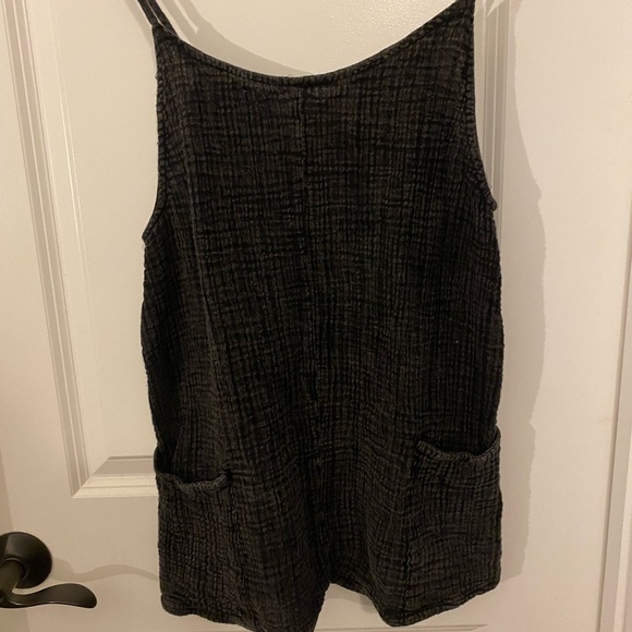 Urban Outfitters Out From Under Black Textured Sleeveless Romper - Picture 2 of 7